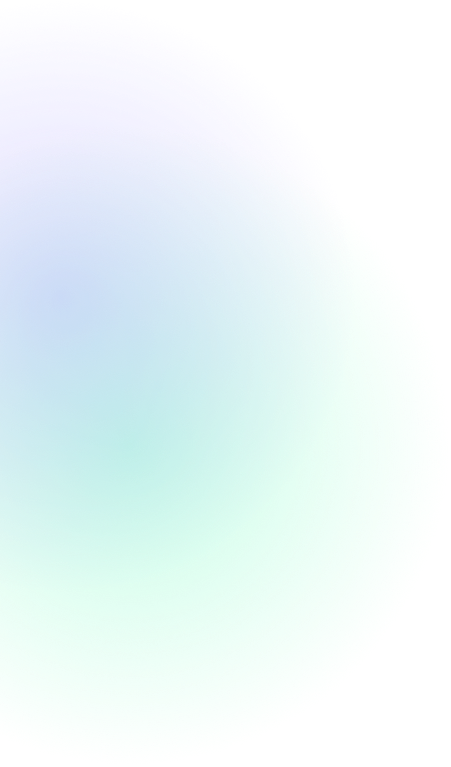 A green and blue circular object.